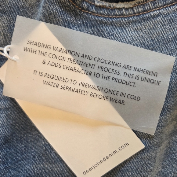 NWT Dear John Paris Bootcut Distressed Denim Jeans, Costa Blue, Size 27 - Picture 12 of 12